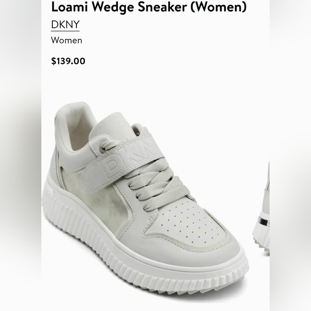 DKNY Loami Wedge Sneaker (color:"Bone") Size 8 NIB - Picture 12 of 12